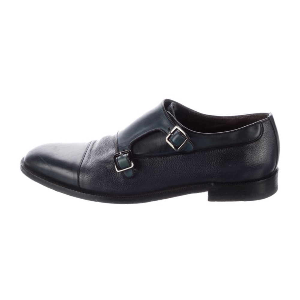 Canali Leather Monk Straps
